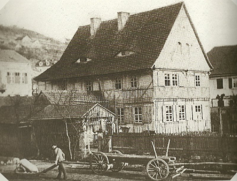 Das erste Schulhaus  die Alte Pfarre um 1865